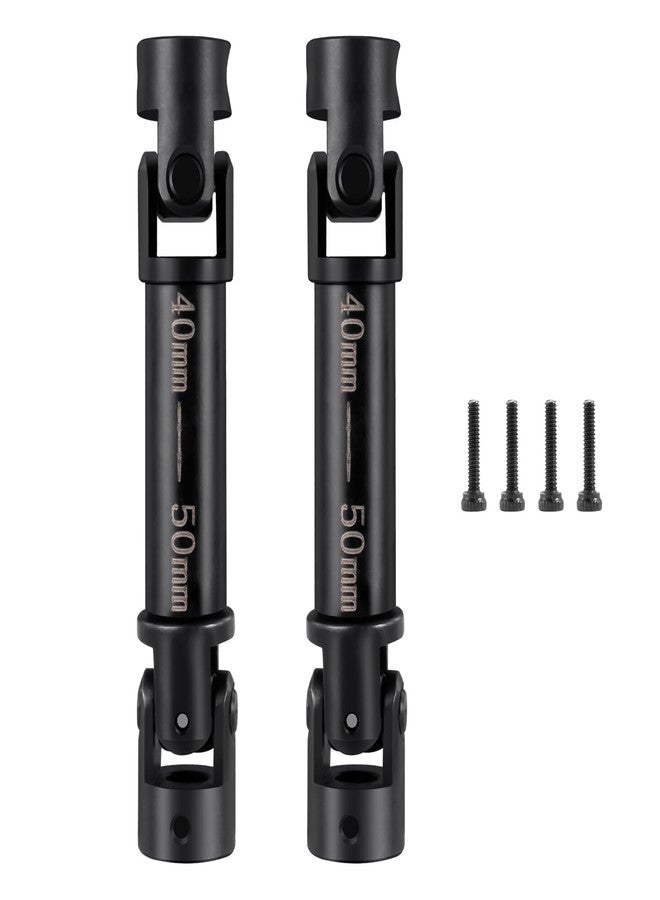 RCHUBAM 1/24 Center Drive Shaft 40-50mm FMS 2PCS Steel RC Drive Shaft D-Shaped Hole Compatible with 1/24 Scale FMS FCX24 1/24 RC Crawler Upgrade Parts - Image 1